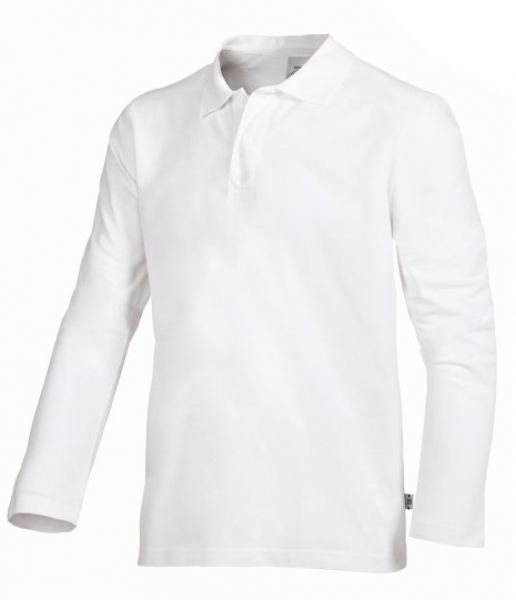 BP-Worker-Shirts, Langarmpoloshirt für Sie & Ihn, ca. 220g/m², weiß