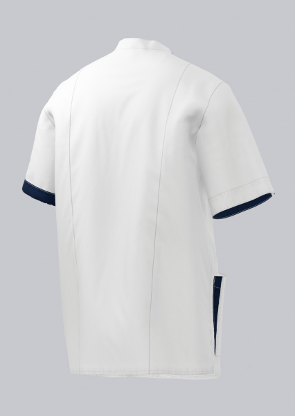 BP-Damenkasack, 1/2 Arm , 215 g/m², weiß/nachtblau