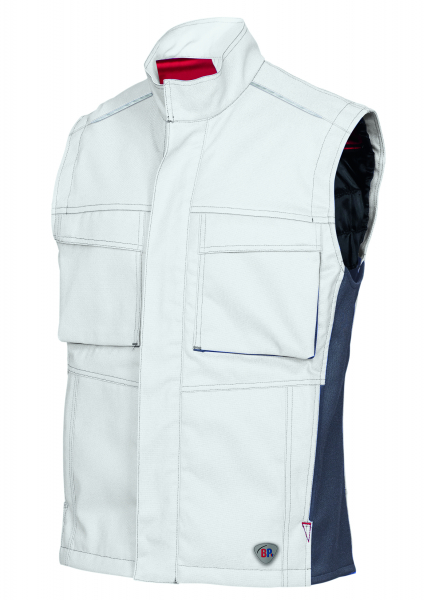 BP-Workwear, Kälte-Schutz, Thermo-Arbeits-Weste, weiß/dunkelgrau