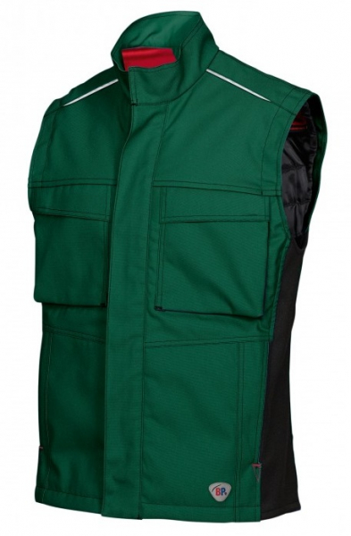 BP-Workwear, Kälte-Schutz, Thermo-Arbeits-Weste, mittelgrün/schwarz