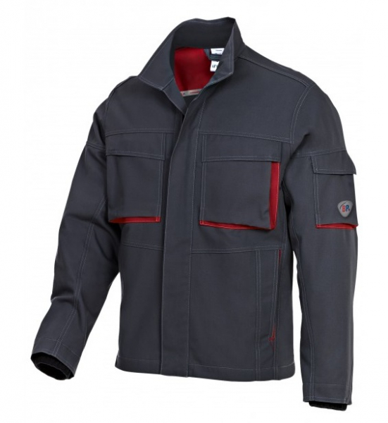 BP-Workwear, Arbeitsjacke, ca. 305g/m², anthrazit/rot