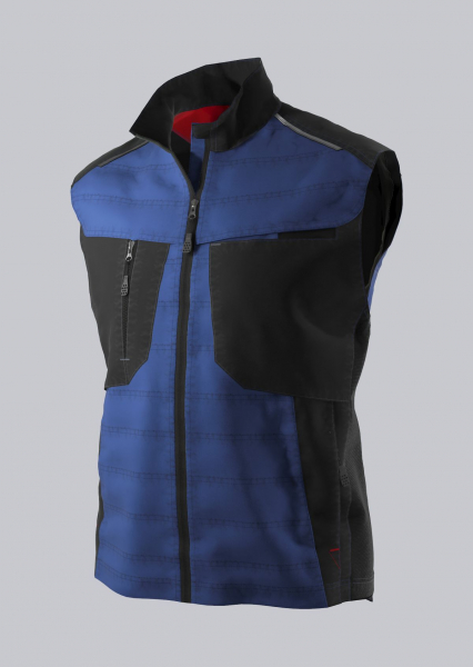 BP-THERMOWESTE, robust, schlanke Silhouette, Farbe: königsblau/ schwarz