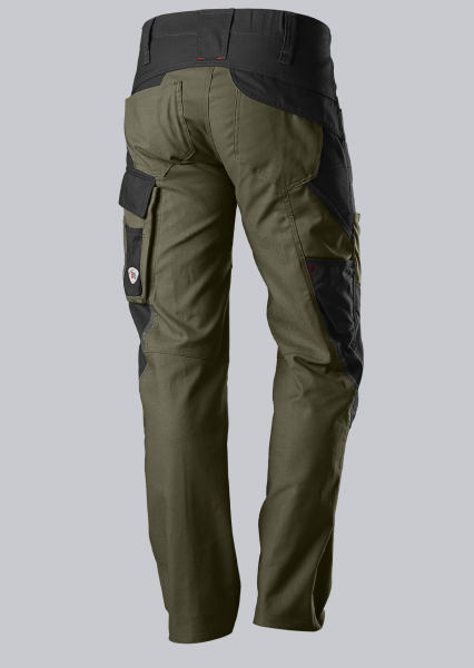 BP-Workwear, Arbeitshose, Bundhose,BPlus Green, oliv/schwarz