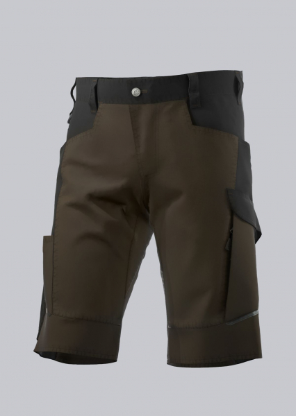 BP- SHORTS, robust, erhöhter Dehnbund, Farbe: braun/ schwarz