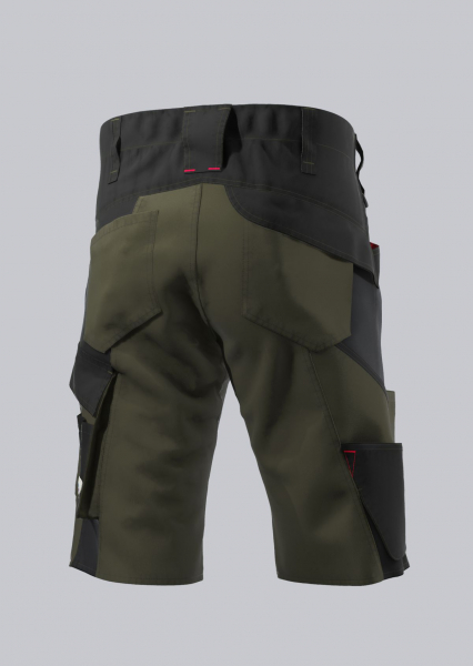 BP- SHORTS, robust, erhöhter Dehnbund, Farbe: oliv/ schwarz