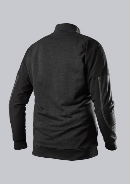 BP-Worker-Shirts, Herren-Sweatshirt-Troyer, BP-Worker-Shirts,lus Modern Stretch, schwarz