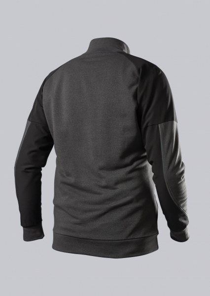 BP-Worker-Shirts, Herren-Sweatshirt-Troyer, BP-Worker-Shirts,lus Modern Stretch, anthrazit/schwarz
