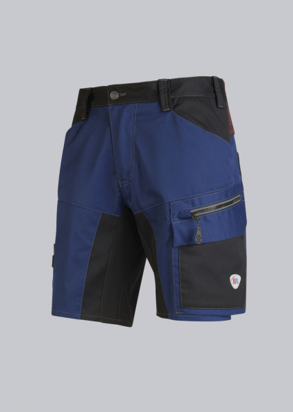 BP-HYBRID-SHORTS, leicht, Stretcheinsätze, Reflexelemente am Bein und an der Schenkeltasche, Farbe: nachtblau/schwarz