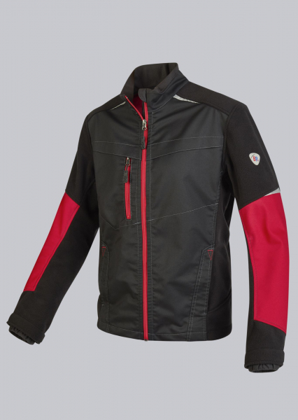 BP-Funktionale Arbeitsjacke für Herren, ca. 270g/m², schwarz/rot