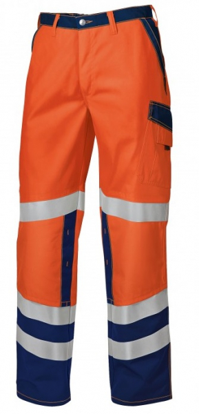 BP-Warnschutz, Warn-Schutz, Arbeits-Hose, ca. 270g/m², warnorange/dunkelblau