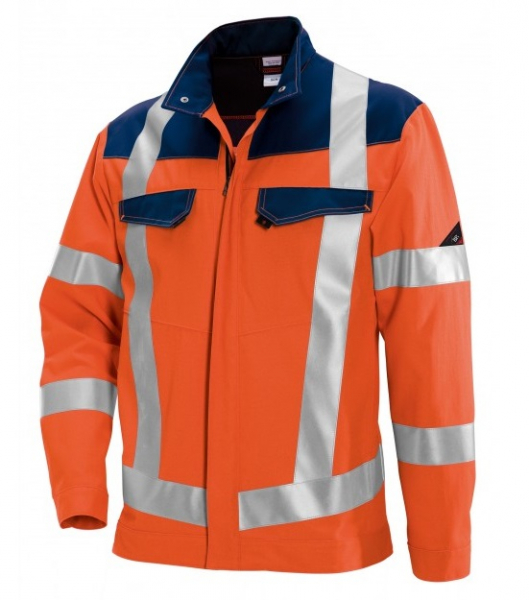 BP-Warnschutz, Warn-Schutz, Arbeits-Jacke, ca. 270g/m², warnorange/dunkelblau