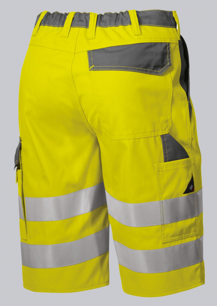 BP-Warnschutz, Warn-Schutz-Shorts, ca. 270g/m², warngelb/dunkelgrau