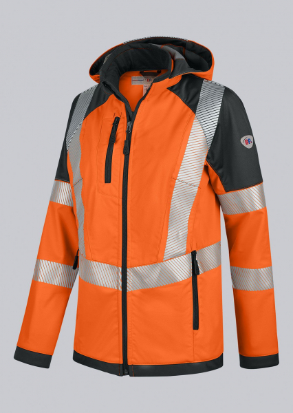 BP-Warnschutz-Stretch-Softshelljacke Damen, 290 g/m², warnorange/anthrazit