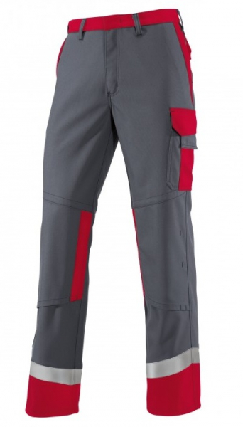 BP-Workwear, Bundhose, ca. 480g/m², dunkelgrau/rot