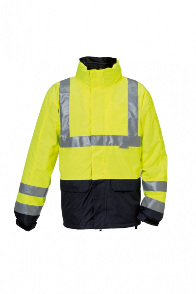 ROFA-SJ-Warnschutz, Warn- und Wetter-Schutz-Jacke, ca. 270 g/m², leuchtgelb-marine