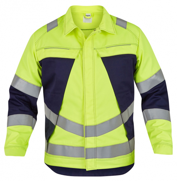 ROFA-Warnschutz, Jacke, Vis Line, 340 g/m², leuchtgelb/marine