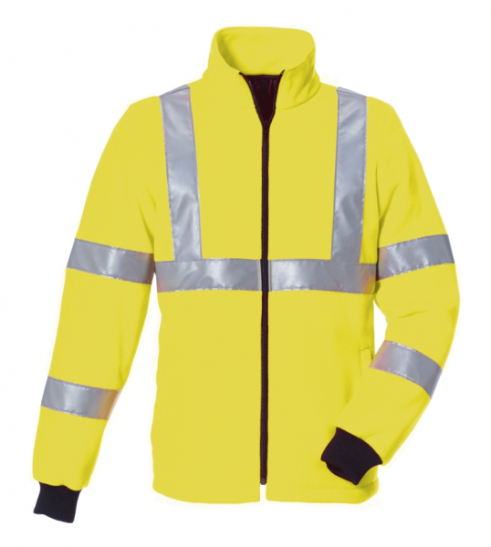 ROFA-Warnschutz, Warn-Schutz-Fleece-Jacke, Silkroad, ca. 280 g/m², leuchtgelb