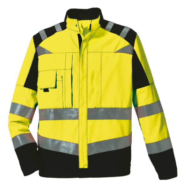 ROFA-Warnschutz, Warn-Schutz-Jacke, Newline, ca. 290 g/m², leuchtgelb-marine