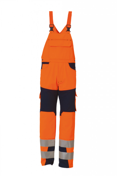 ROFA-Warnschutz, Warn-Schutz-Latzhose, Newline, ca. 290 g/m², leuchtorange-marine