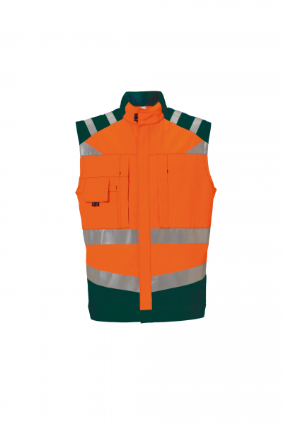 ROFA-Warnschutz, Warn-Schutz-Weste, Newline, ca. 290 g/m², leuchtorange-grün