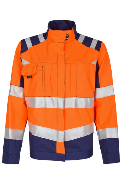 ROFA-Warnschutz, Damen-Warnschutzjacke, Newline, ca. 290 g/m², leuchtorange-marine