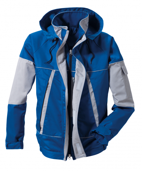 ROFA-Schweißer-Schutz, Schweißerjacke, Nomex Comfort, incl. Fleeceweste, 260 g/m² kornblau-hellgrau