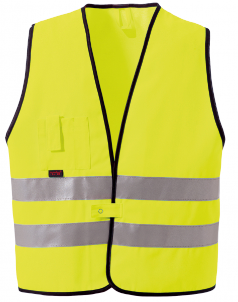 ROFA-Warnschutz, Warn-Schutz-Weste, ca. 275 g/m², leuchtgelb-schwarz