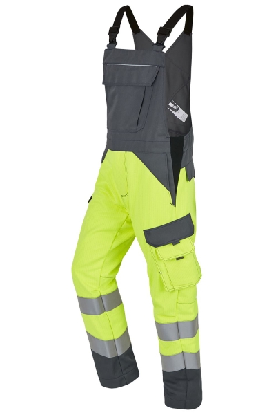 Latzhose 4552386 APC 1 - APC 2, MULTISEVEN, leuchtgelb-grau