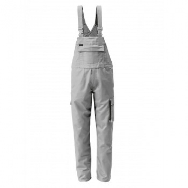 ROFA-Schweißer-Schutz, Schweißerlatzhose, Arbeits-Berufs-Latz-Hose, Proban Multinormen Colormix, ca. 330 g/m², hellgrau