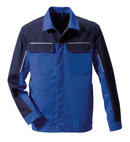 ROFA-Schweißer-Schutz, Schweißerjacke, Blousonjacke, Proban Multinormen Colormix, ca. 330 g/m², kornblau-marine