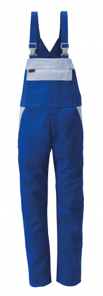 ROFA-Schweißer-Schutz, Schweißerlatzhose, Arbeits-Berufs-Latz-Hose, Proban Lichtbogengeprüft, ca. 330 g/m², kornblau-hellgrau