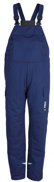 ROFA-Schweißer-Schutz, Schweißerlatzhose, Arbeits-Berufs-Latz-Hose, Splash, Proban, ca. 525 g/m², marine-kornblau