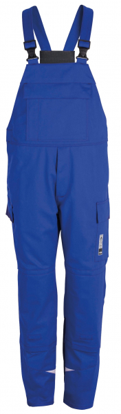 ROFA-Schweißer-Schutz, Schweißerlatzhose, Arbeits-Berufs-Latz-Hose, Splash, Proban, ca. 525 g/m², kornblau-marine