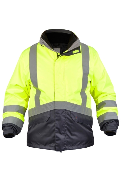 Parka J410171, WARN- & WETTERSCHUTZ, leuchtgelb-marine