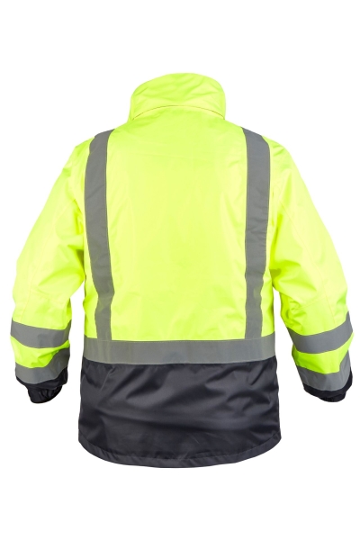Parka J410171, WARN- & WETTERSCHUTZ, leuchtgelb-marine