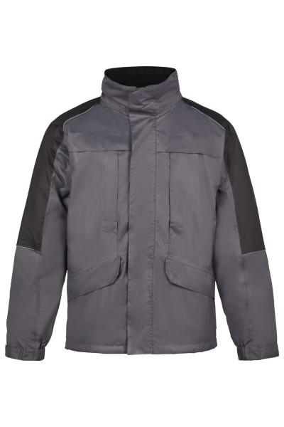 Parka J410191, WINTER- UND WETTERSCHUTZ, grau-schwarz