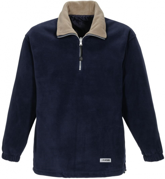 PLANAM-Workwear, Fleece-Troyer Relax marine/camel