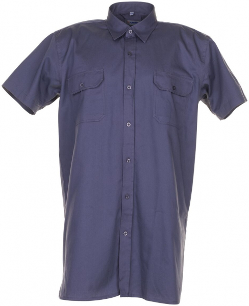 PLANAM-Workwear, Arbeits-Berufs-Hemd, Köperhemd Kurzarm grau