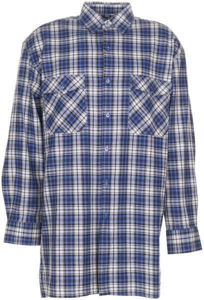 PLANAM-Workwear, Arbeits-Berufs-Hemd, Flanell-Hemd 2001 blau