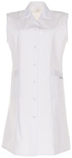 PLANAM-Workwear, Damen Berufsmantel o. Arm BW weiß