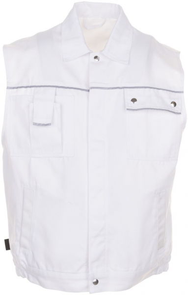 PLANAM-Workwear, Maler-Arbeits-Weste, MG Canvas 320, weiß/weiß