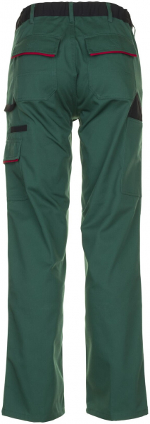 PLANAM-Workwear, Arbeits-Berufs-Bund-Hose, MG Highline grün/schwarz/rot
