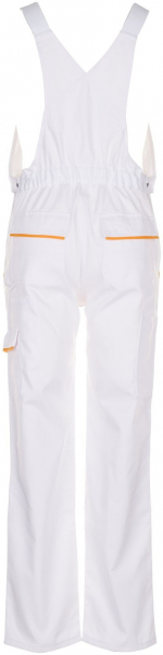 PLANAM-Workwear, Maler-Arbeits-Berufs-Latz-Hose, MG Highline, weiß/weiß/gelb