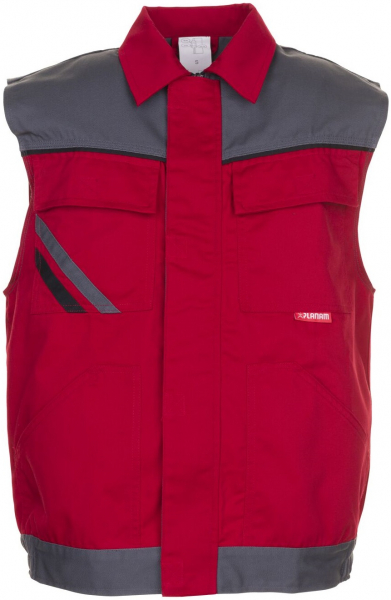 PLANAM-Workwear, Weste, Highline, 285 g/m², rot/schiefer/schwarz