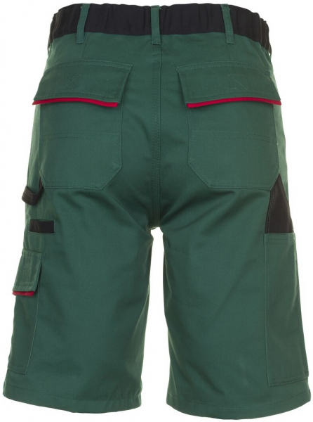 PLANAM-Workwear, Arbeits-Berufs-Shorts, MG Highline, grün/schwarz/rot