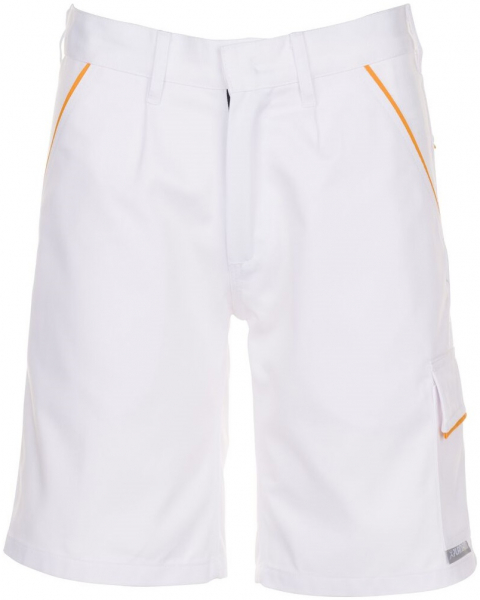 PLANAM-Workwear, Maler-Arbeits-Berufs-Shorts, MG Highline, weiß/weiß/gelb
