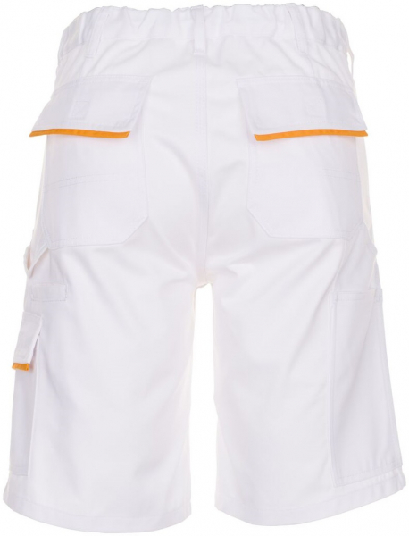PLANAM-Workwear, Maler-Arbeits-Berufs-Shorts, MG Highline, weiß/weiß/gelb