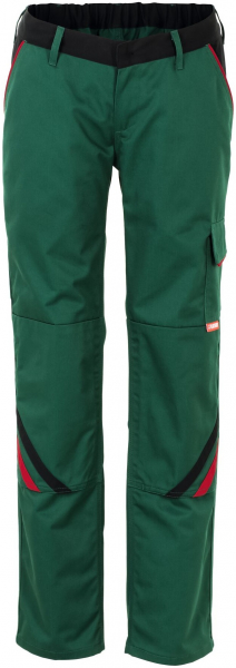 PLANAM-Workwear, Damen-Bundhose, Highline, 285 g/m², grün/schwarz/rot