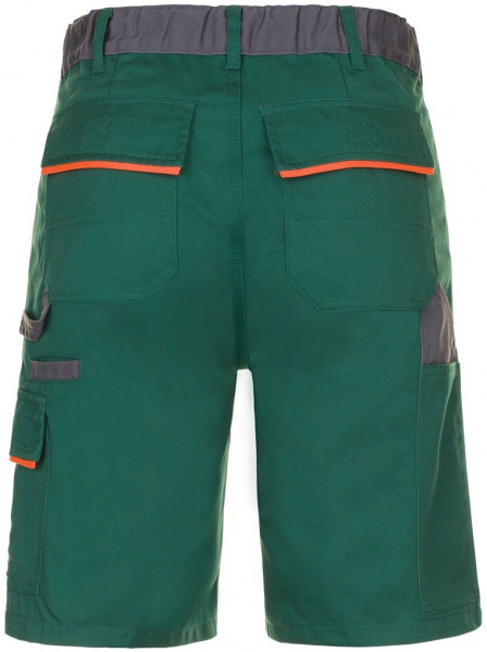 PLANAM-Workwear, Arbeits-Berufs-Shorts, Visline, grün/orange/schiefer