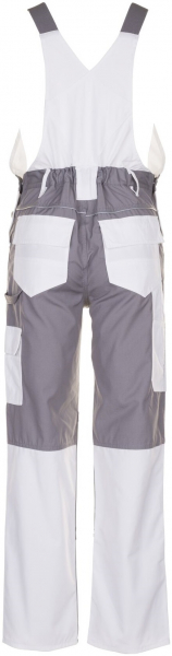 PLANAM-Workwear, Maler-Arbeits-Berufs-Latz-Hose, MG Plaline, weiß/zink